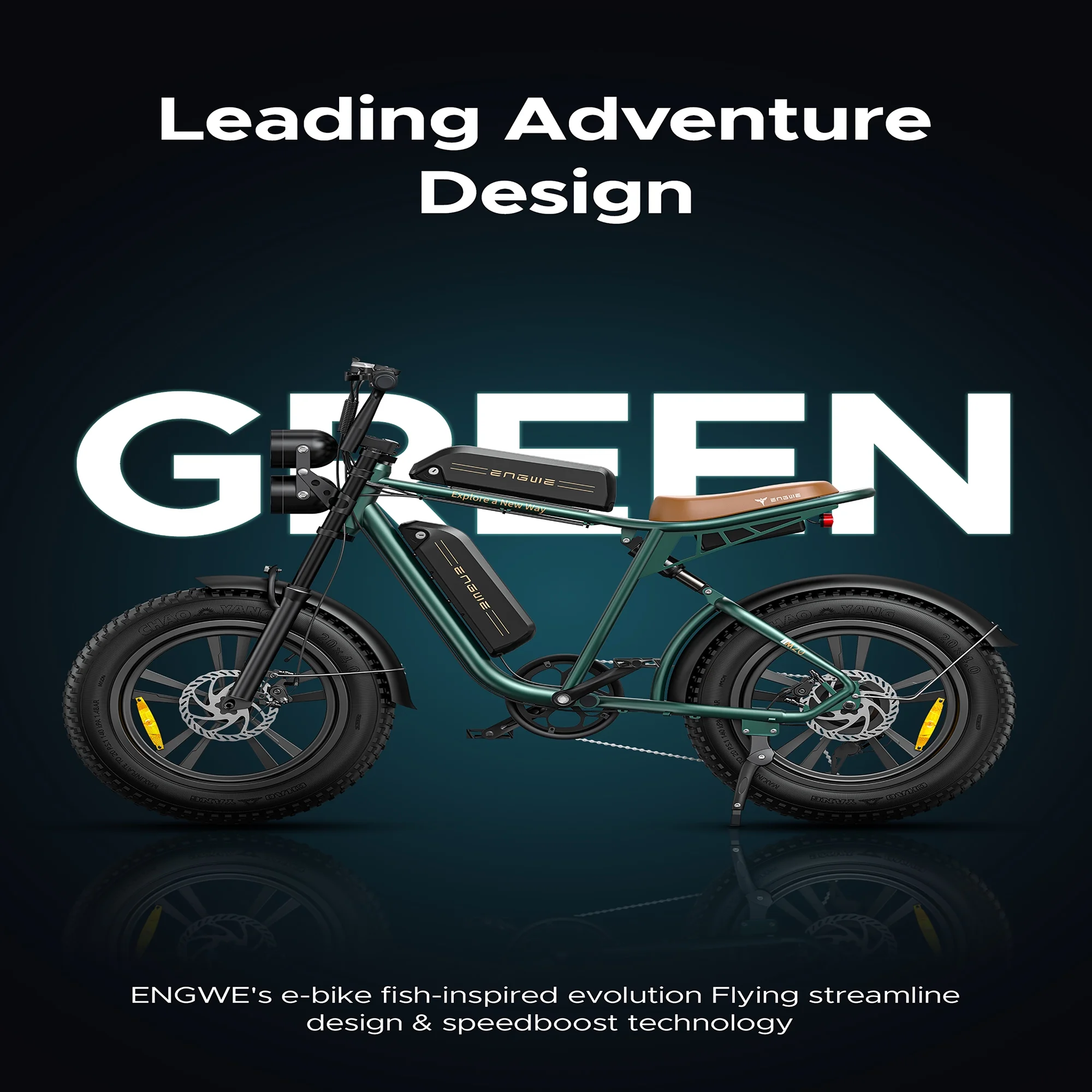 ENGWE M20 1000W Electric Bike for Adults(Black), 48V 26Ah Removable Battery Range 94Miles 28MPH, 7-Speed Electric Motorcycle with 20
