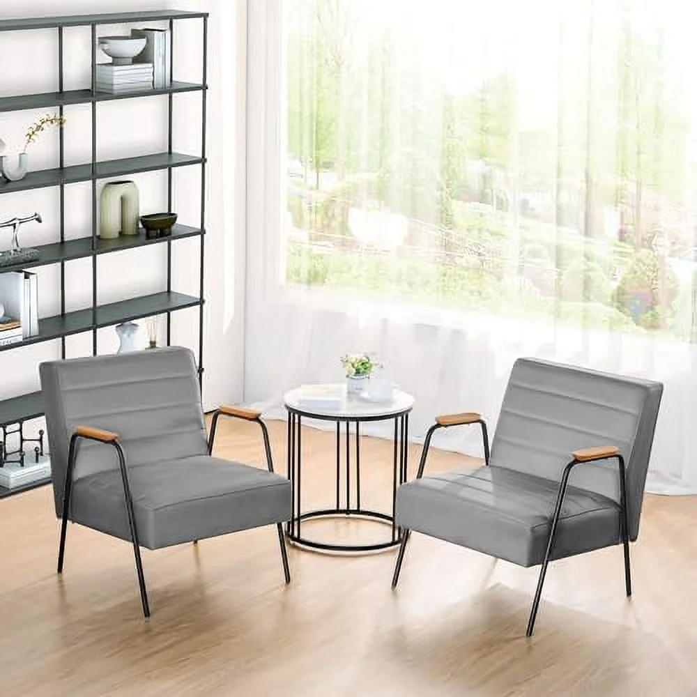 TJCGDTY Accent Chair with Ottoman  Mid Century Modern Velvet Upholstered Armchair Leisure Chair with Foot Stool for Living Room  Bedroom(Beige)