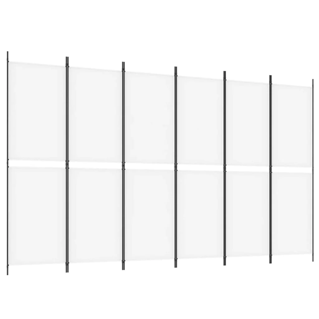 Anself 6-Panel Room Divider White 118.1