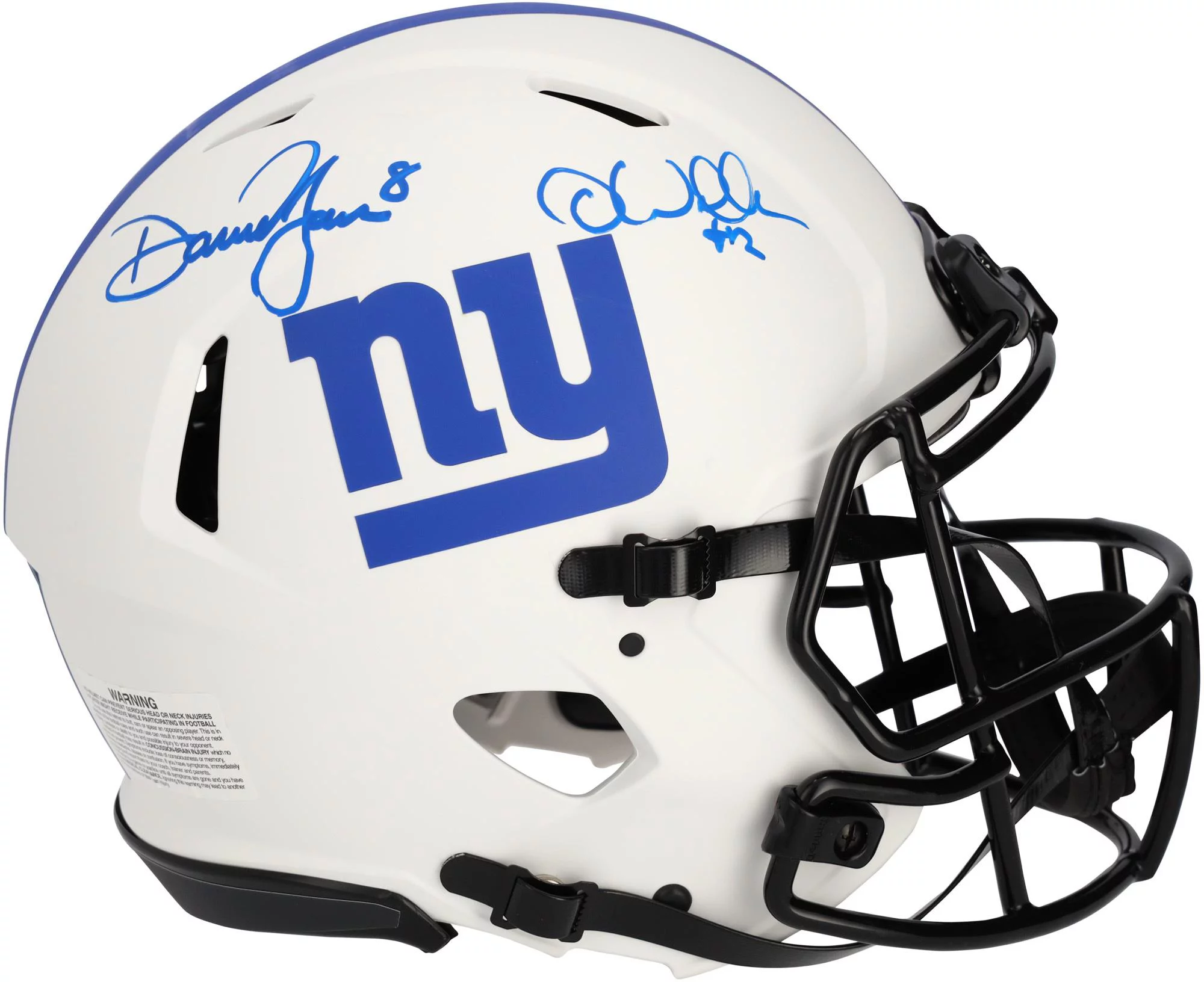 Darren Waller & Daniel Jones New York Giants Dual-Signed Riddell Lunar Eclipse Speed Authentic Helmet - Fanatics Authentic Certified