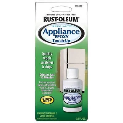 Rust-Oleum Specialty Gloss White Appliance Epoxy Touch-Up 0.6 oz (Pack of 6).