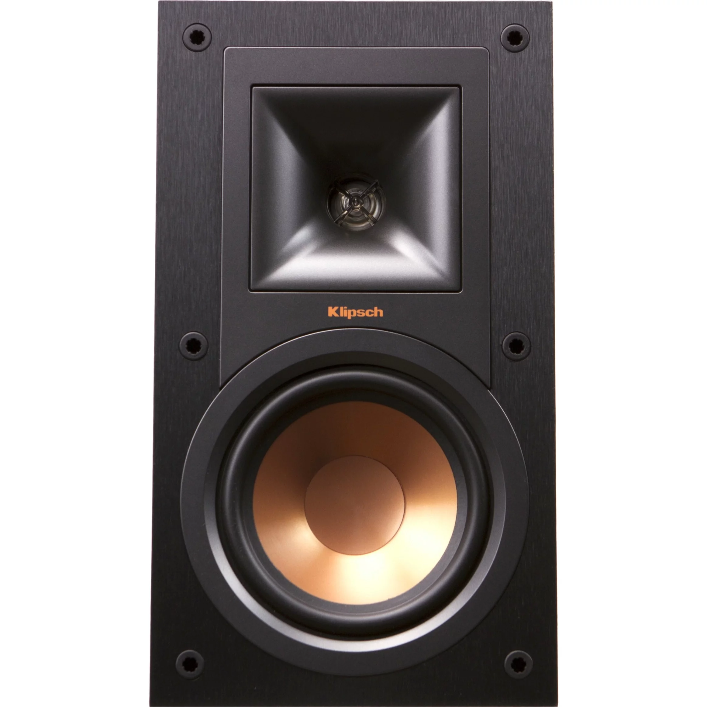 Klipsch R-15M Bookshelf Speaker, 85 W RMS, Brushed Black Veneer