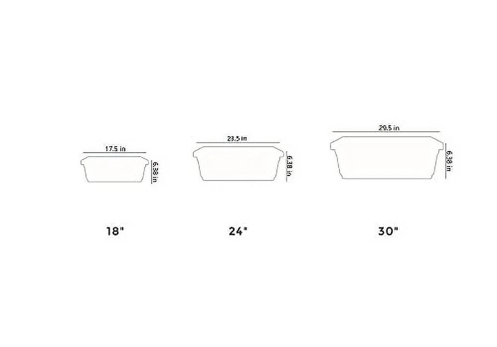 The HC Companies 30 Inch Venetian Rectangular Window Planter Box - Lightweight Plastic Indoor Outdoor Plant Pot with Drainage for Windowsill, Herbs, Flowers, Chocolate