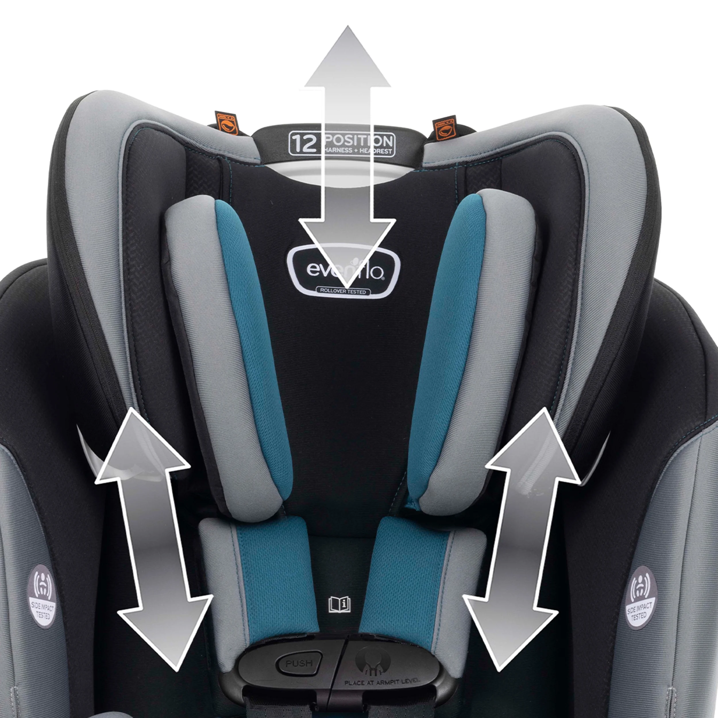 EveryFit/All4One 3-in-1 Convertible Car Seat w/Quick Clean Cover (Reefs Green)