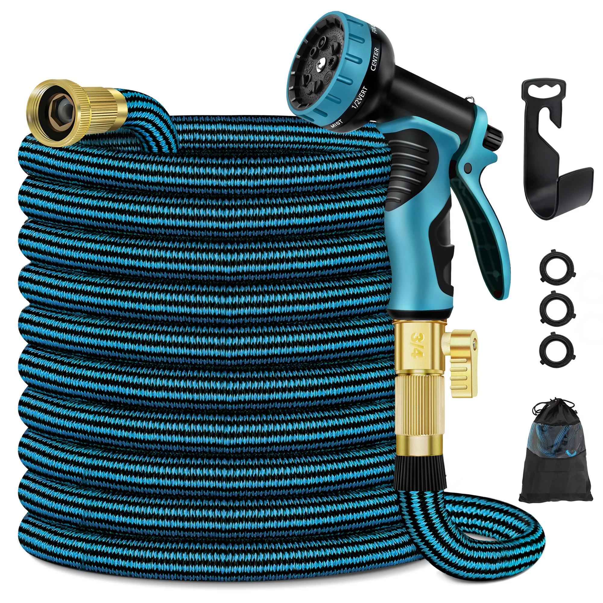 Garden Hose 100FT Water Hose with 10 Function Nozzle