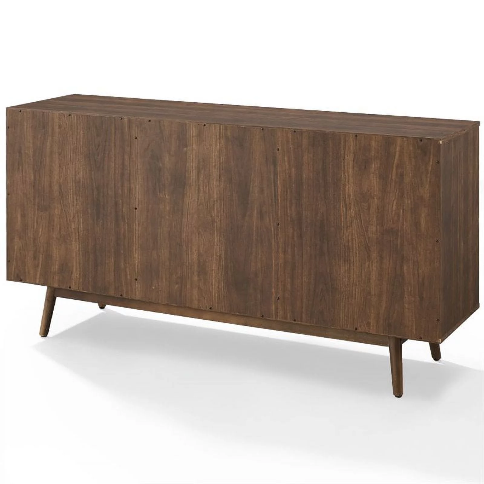 Pemberly Row 3-Drawer Mid-Century Wood Sideboard Buffet Cabinet in Brown
