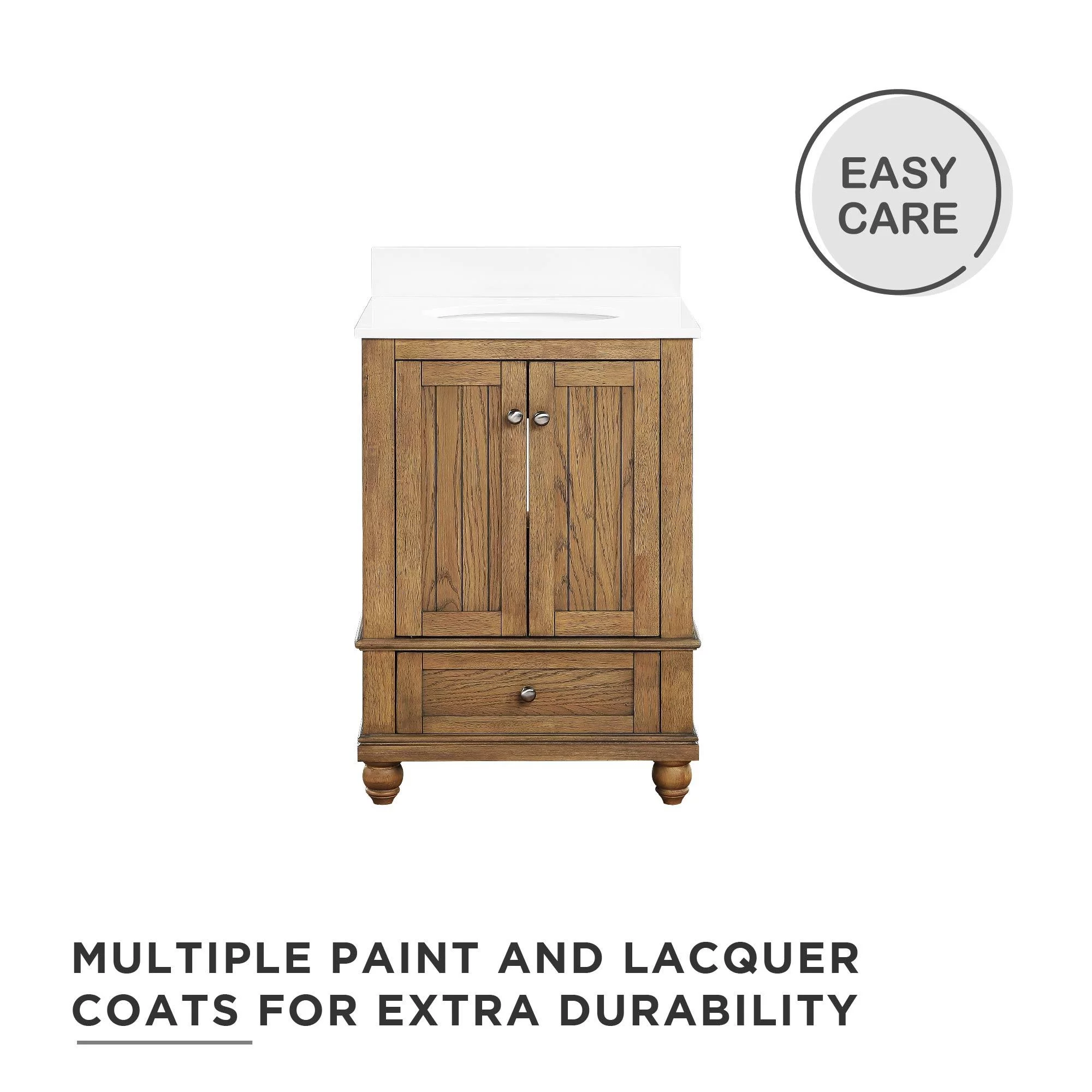 DHP Monteray Beach 24 Inch Bathroom Vanity with Sink, Natural