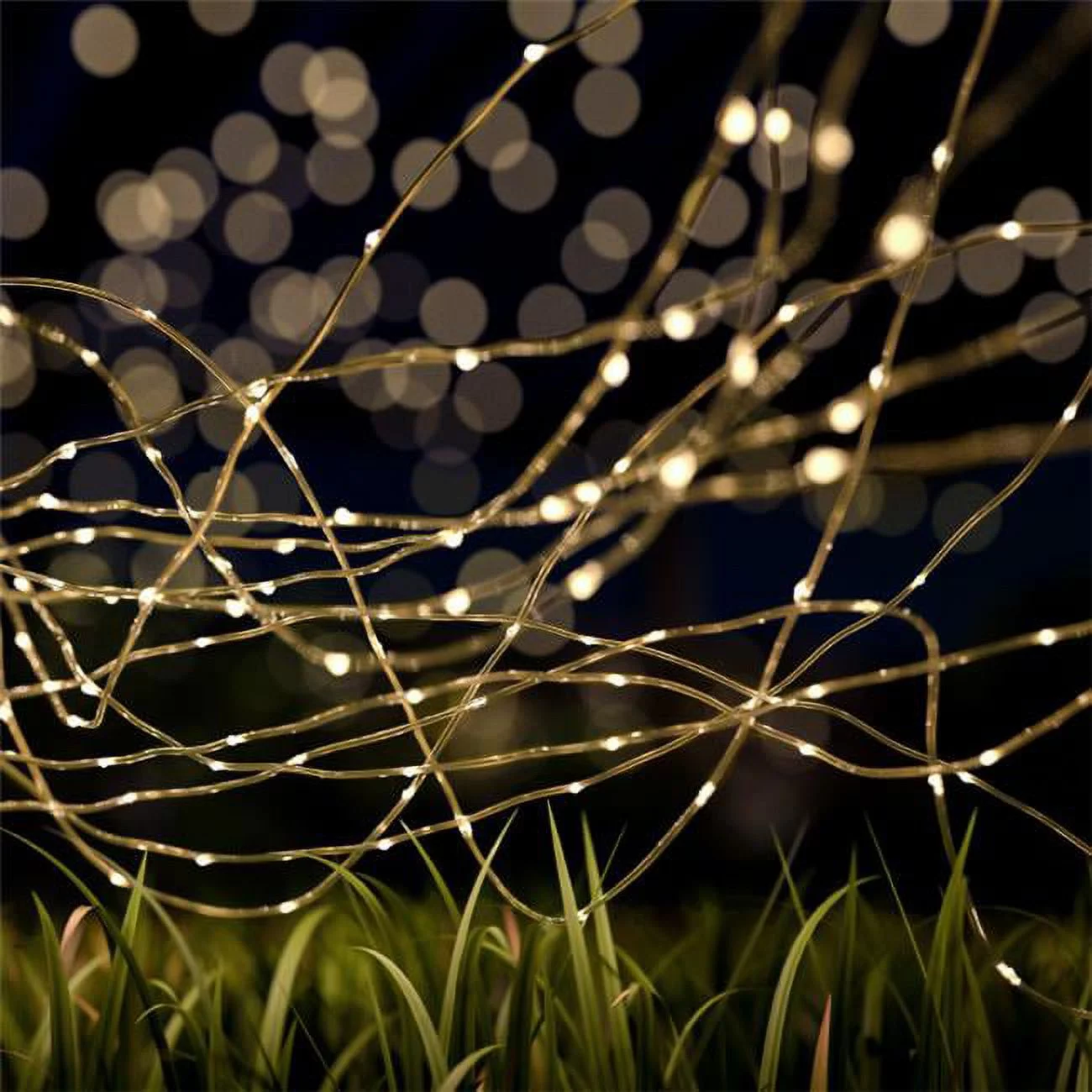 Pure Garden 50-LG1010 Outdoor Starry Solar String 100 LED Warm White Lights