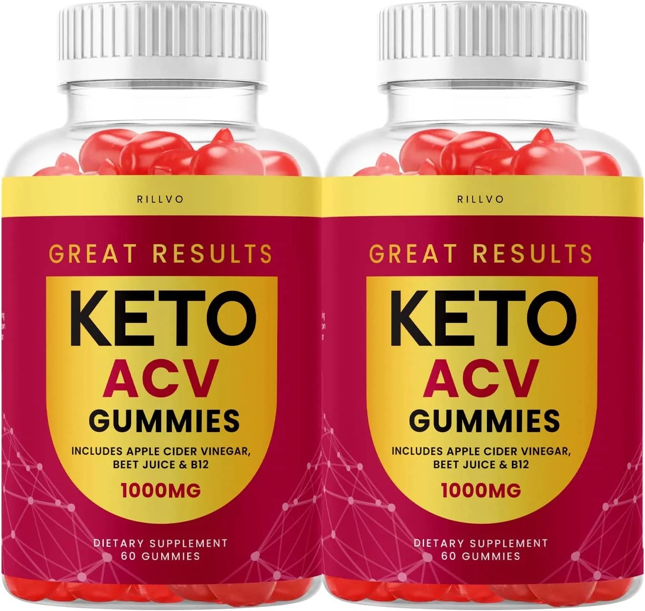 2 Pack Great Results Keto Gummies - Advanced Formula Great Results Keto ACV Gummies 120 Gummies