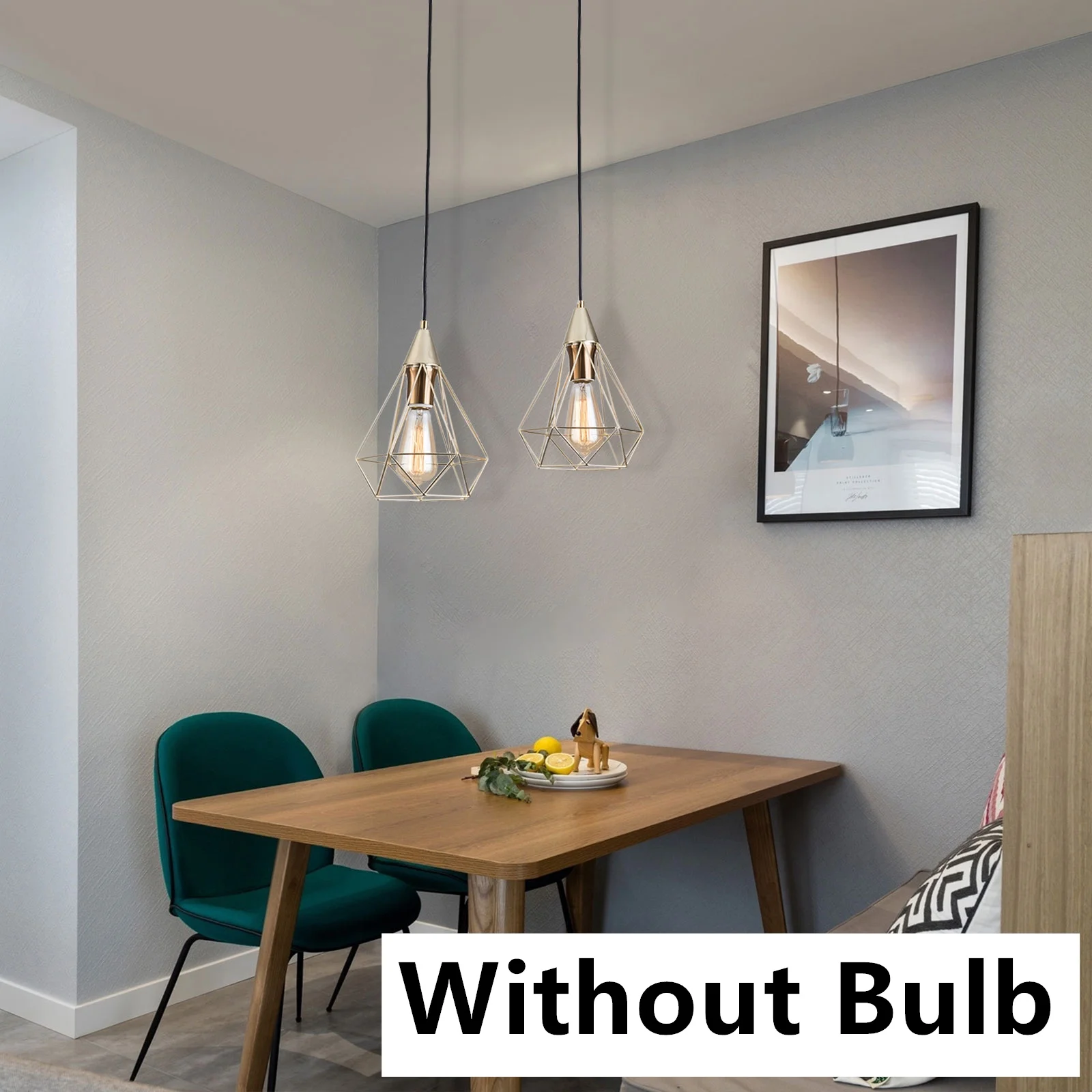 MONIPA Modern Simple Height Adjustable Champagne Gold Indoor Island Chandelier Metal Suspension Ceiling Lamp Suitable for Kitchen Island Cabinet Restaurant Bar (2 Lights)