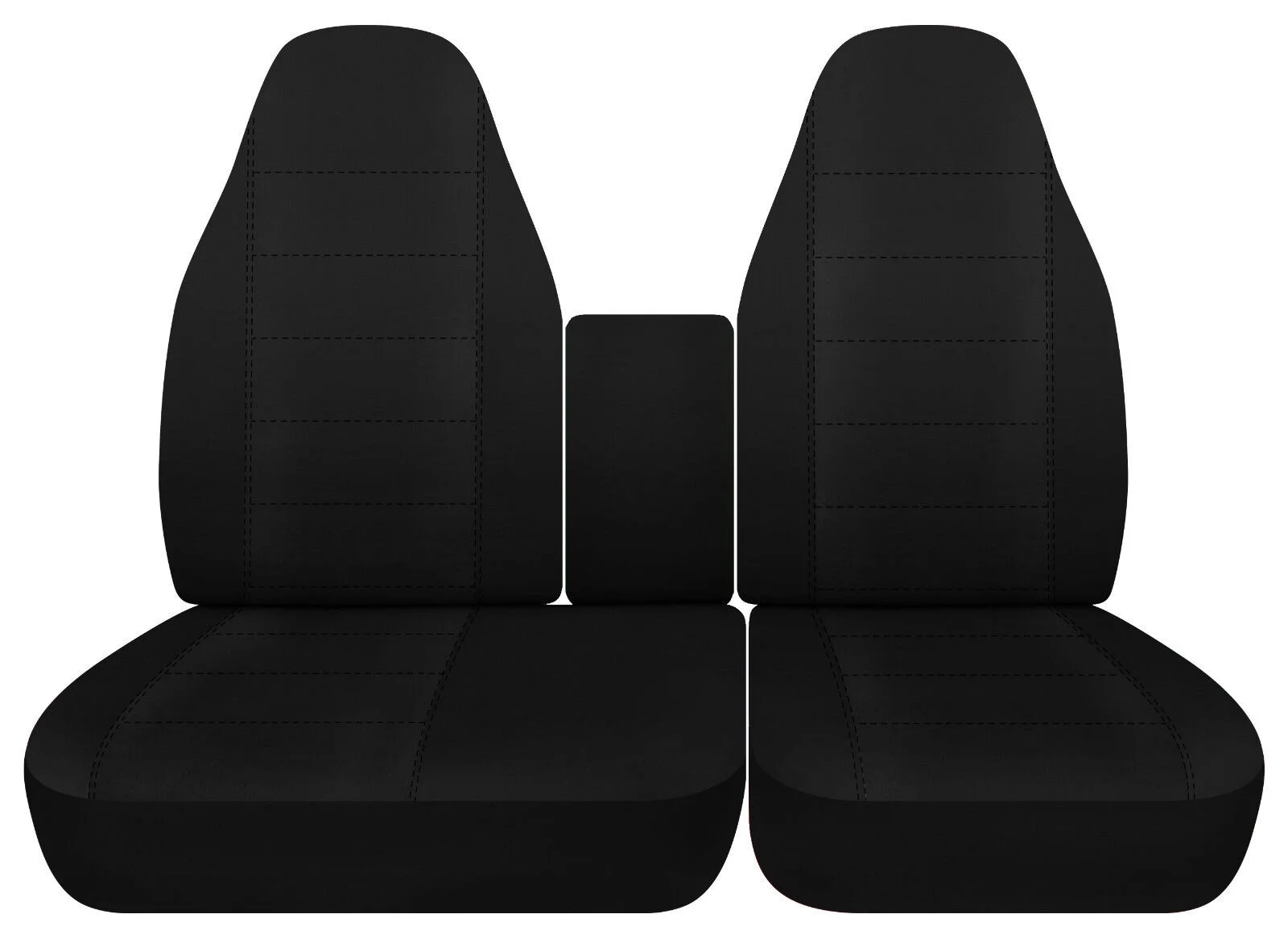 C5N-DC61-Designcovers Fits 1997-2003 Ford F-150 Truck Seat Covers (40/60 High Back) No Console Cover Included Cotton Blend Material In Solid Black