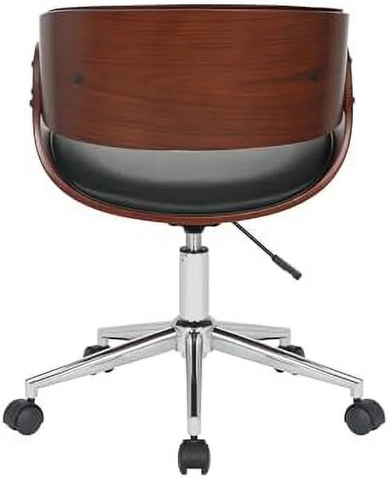 xrboomlife Monroe Office Chair  Water and Stain Resistant Faux Leather Upholstery  Height Adjustable  -degree Swivel  Sturdy Chrome Base with Wheels