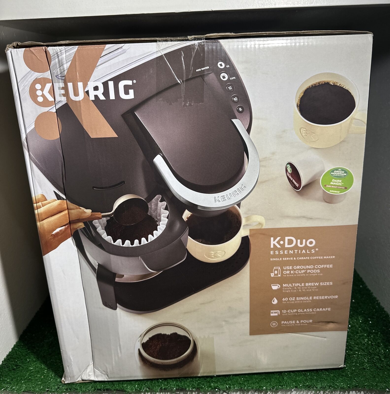 Keurig K-Duo Essentials Black Single-Serve K-Cup Pod Coffee Maker Black NIB