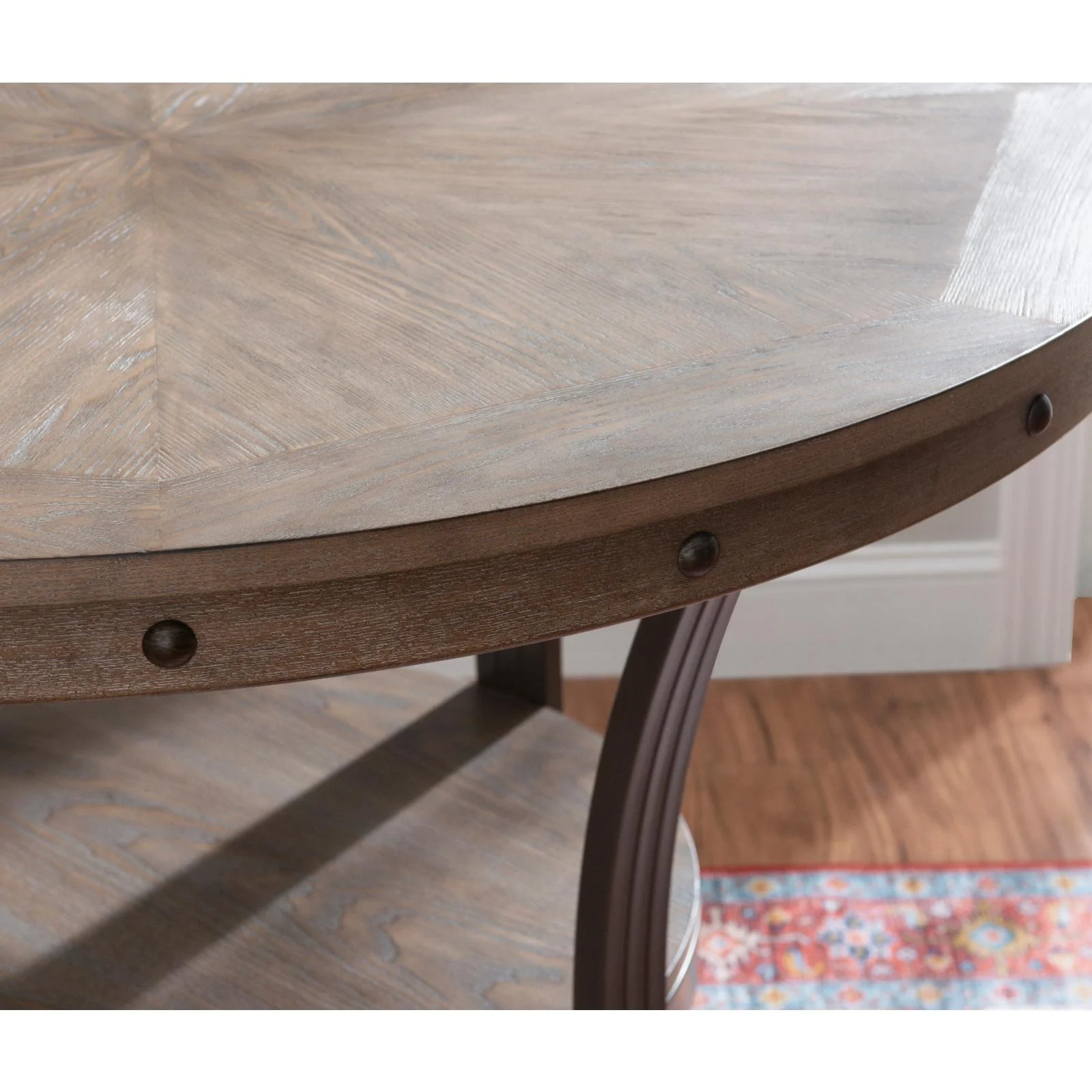 Powell Franklin 42 in. Round Pub Table - Pewter