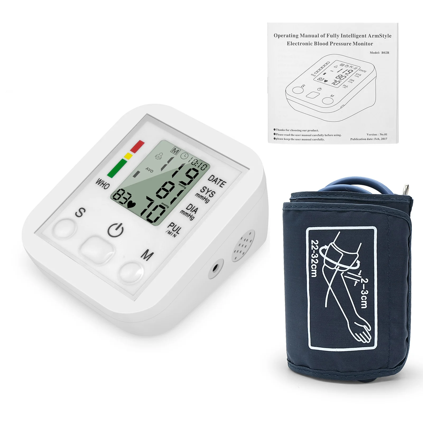 Tomshoo Household Arm Band Sphygmomanometer Accurate Measurement LCD Display Portable Tester