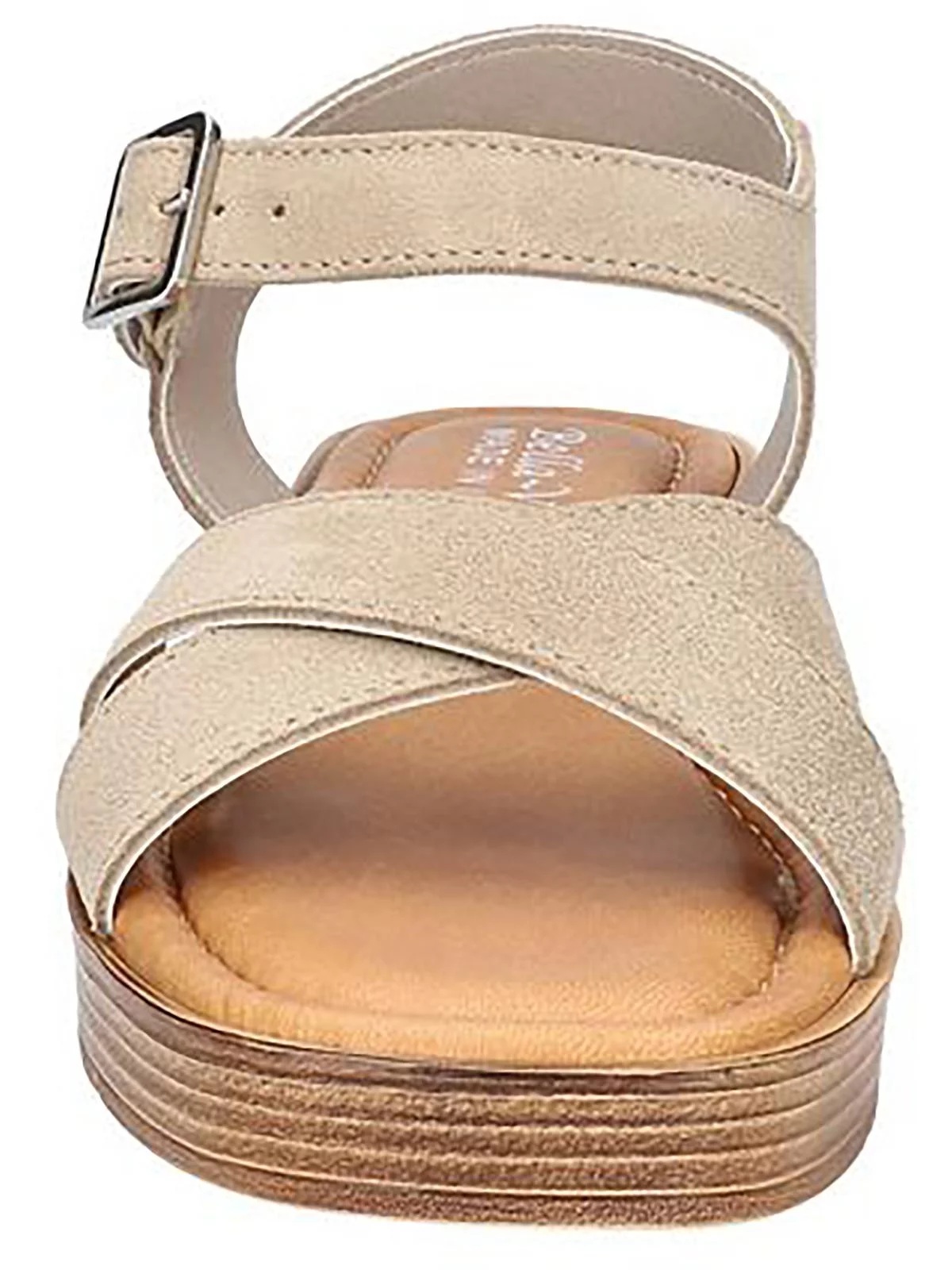 Bella Vita Womens Car-Italy Leather Wedge Platform Sandals
