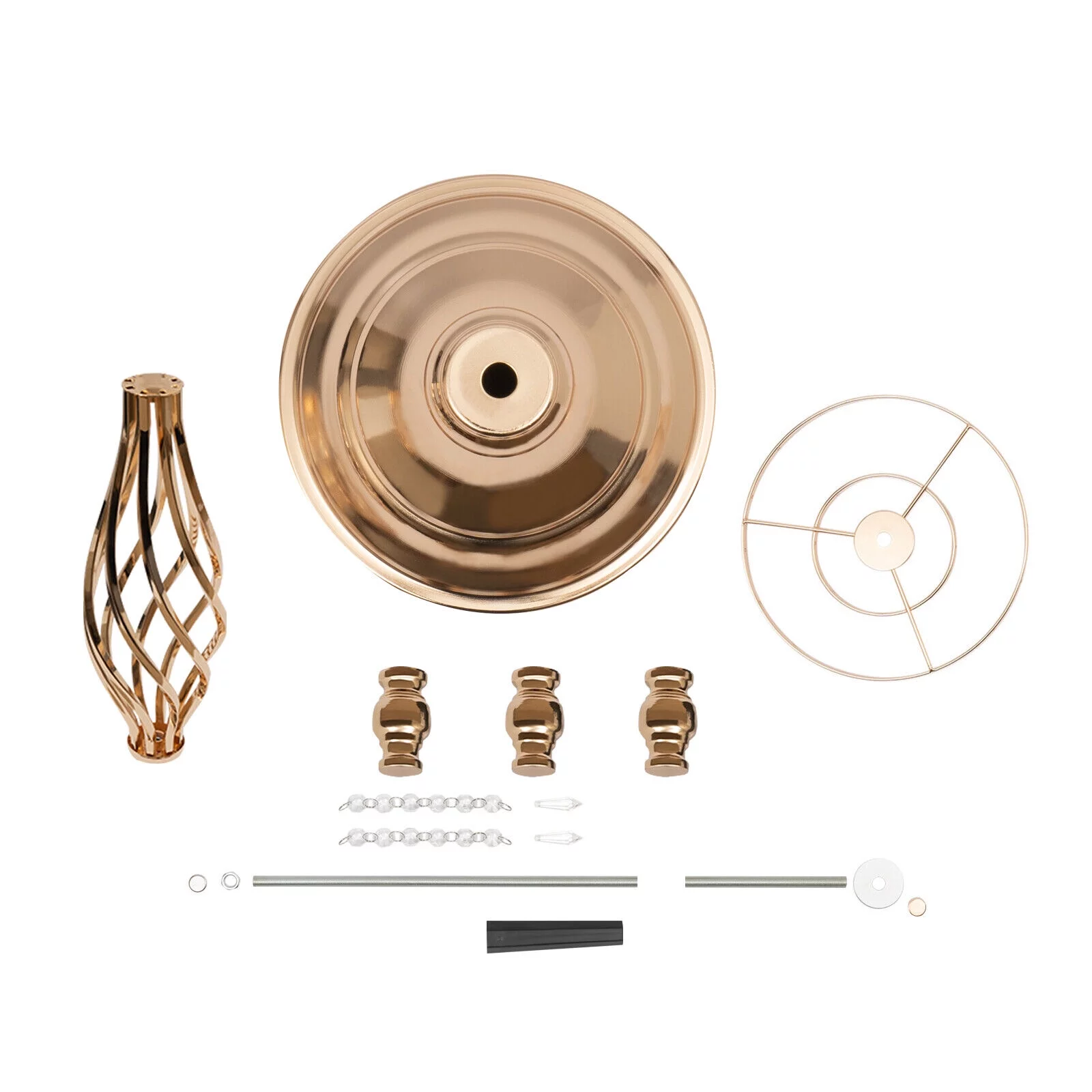 10PCS Crystal Flower Stands Vases 55cm Wedding Centerpieces Dining Table Gold