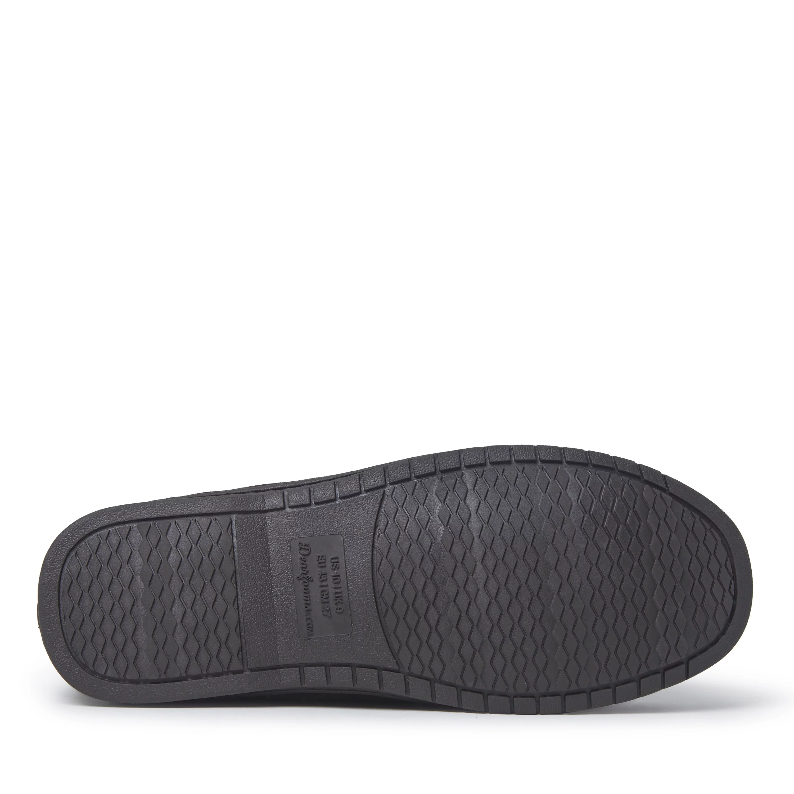 Dearfoams Men's Hudson Genuine Suede Moccasin with Tie