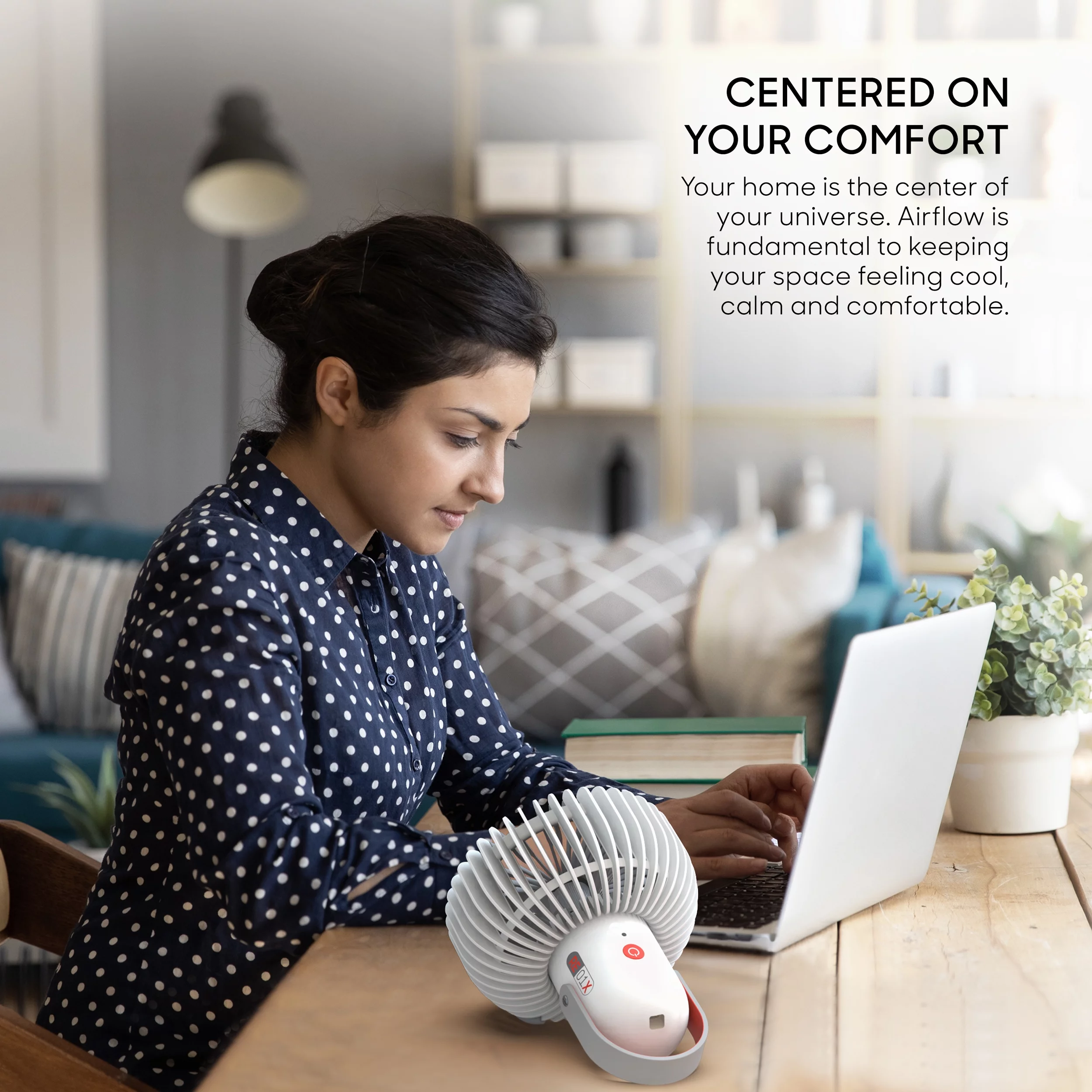 Sharper Image Refresh 01X Rechargeable Travel Fan, 7.2