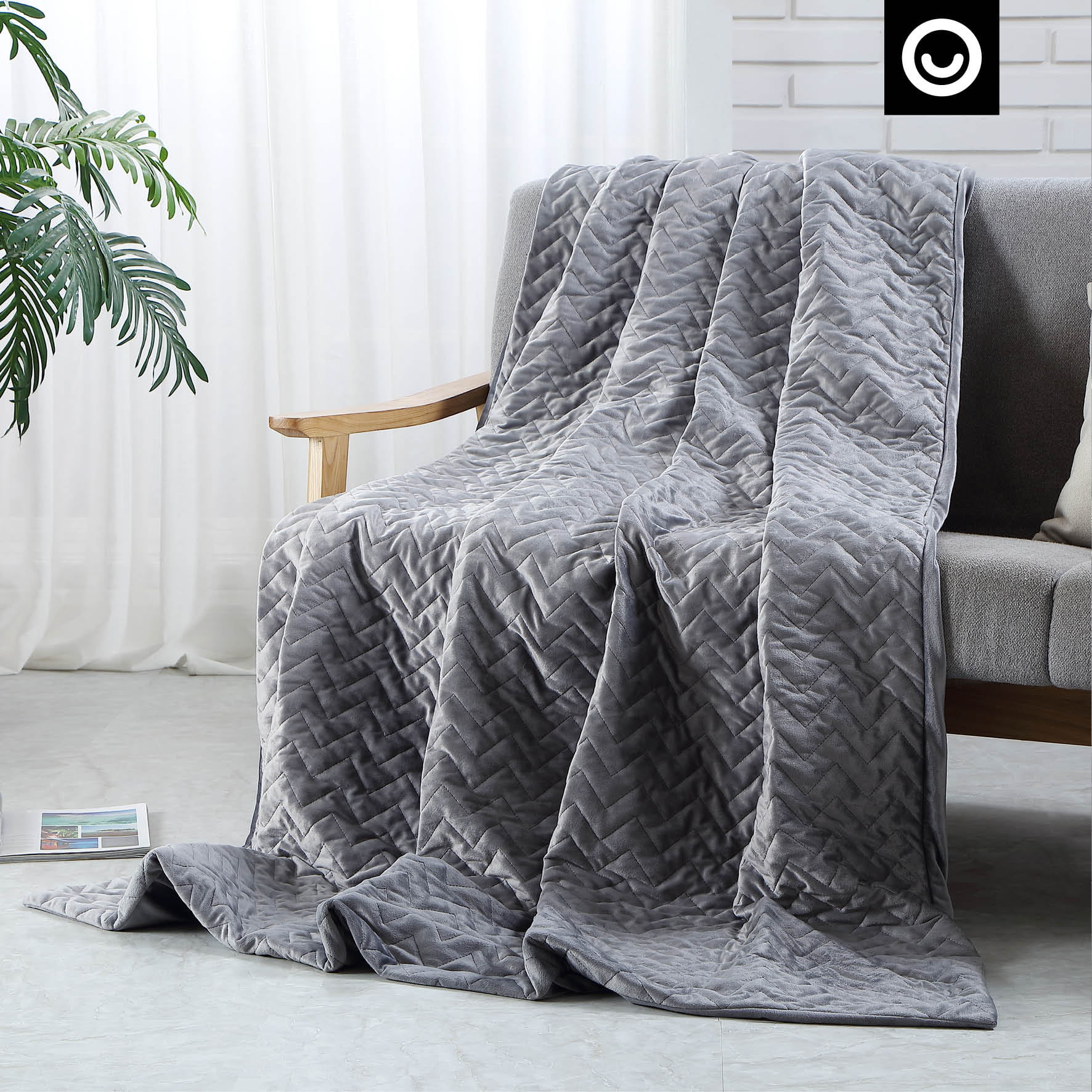Eshe Cotton Weighted Blanket-Calm Sleeping Quilted Cover