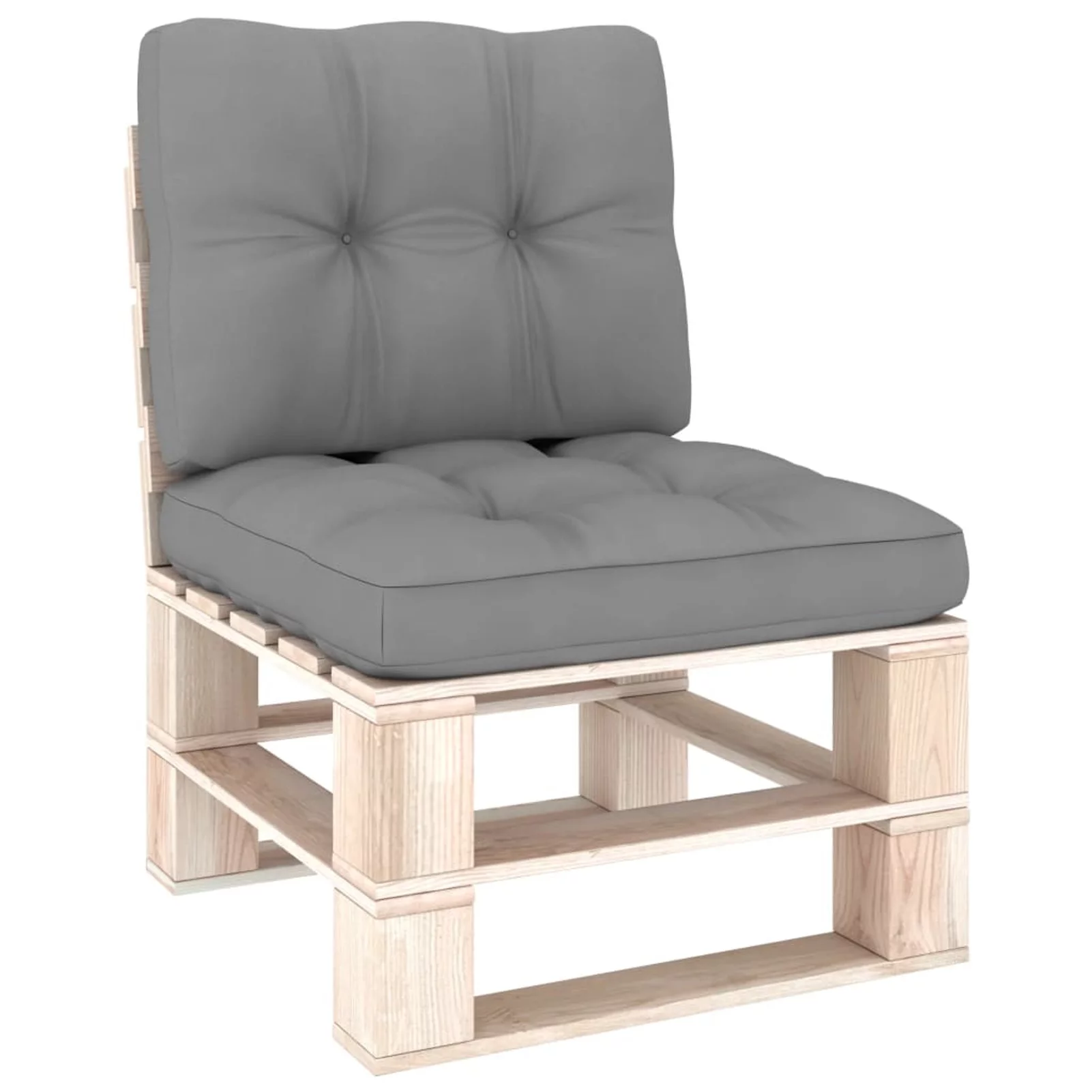 Dcenta 2 Piece Pallet Sofa Cushions, Fabric 19.7 Inch Width Padded Seat and 15.7 Inch Width Back Cushion for  Sofa Set