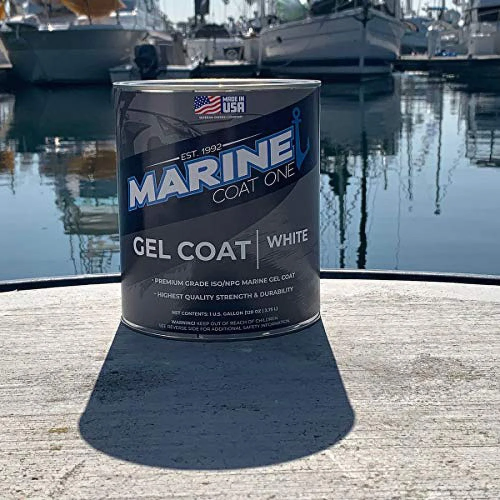 Marine Coat One Premium Marine Gelcoat (Black with Wax, Quart)