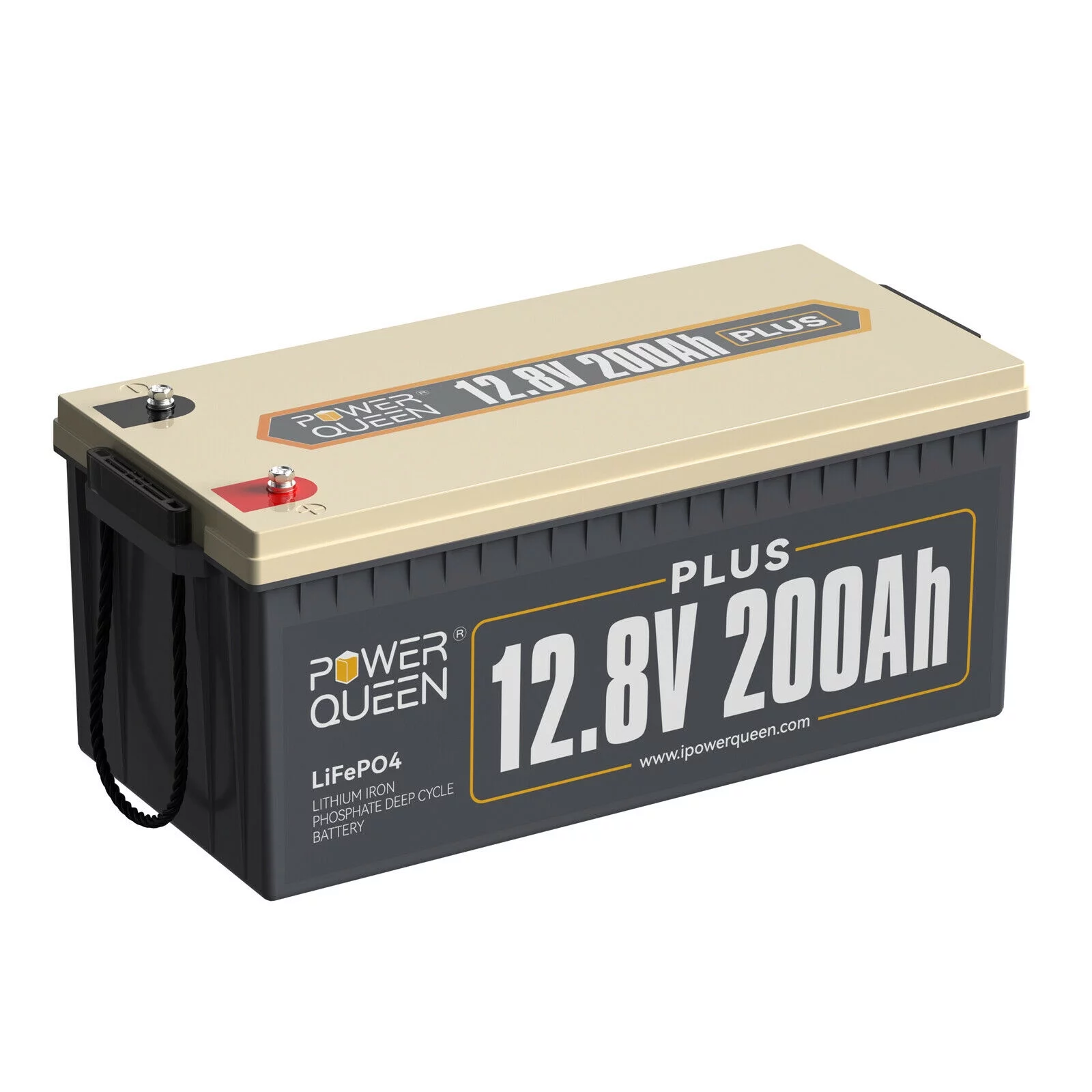 Power Queen 12V 200Ah Plus LiFePO4 Lithium Battery 200A BMS For Marine Camper