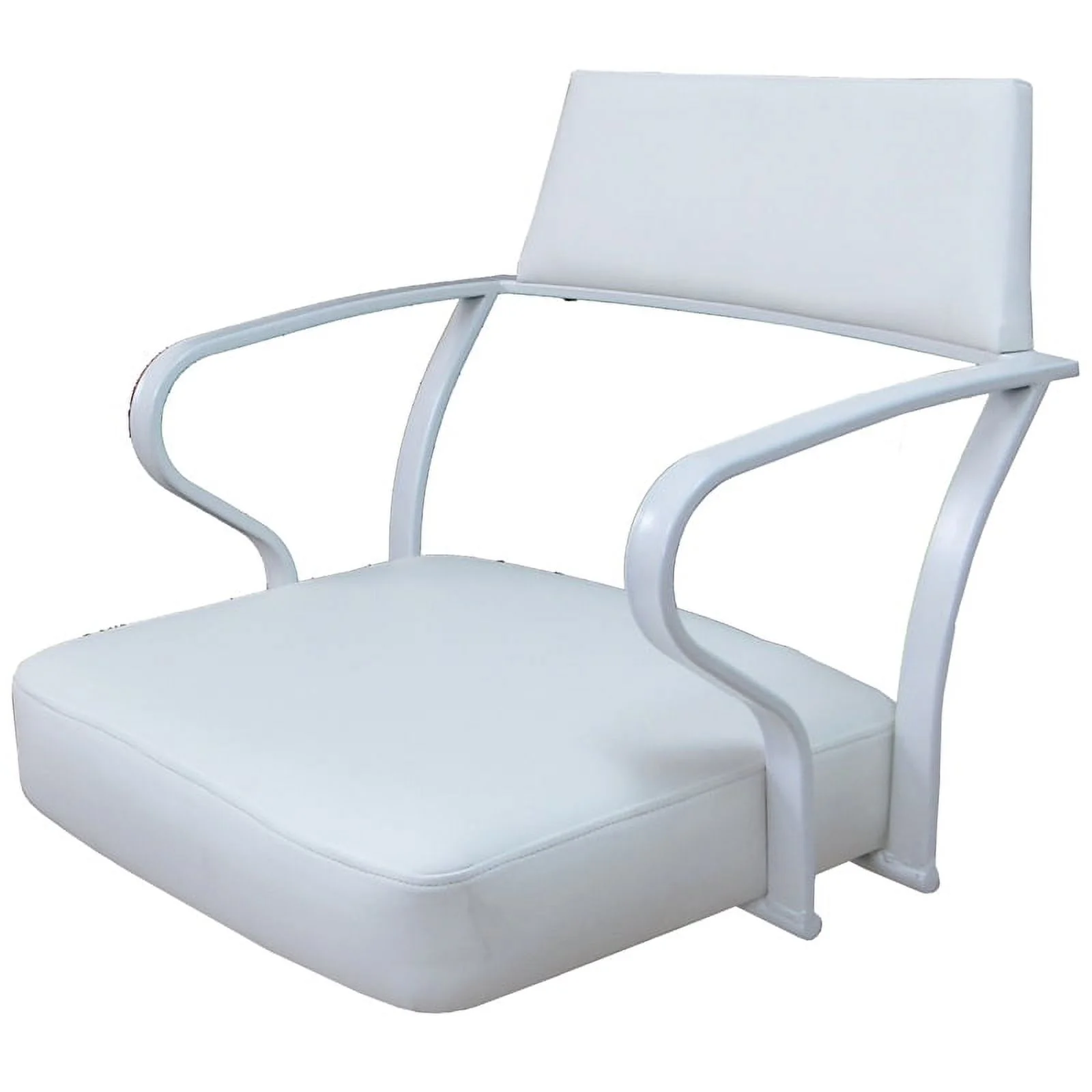 Pemberly Row Swivel Tilt Metal Dining Caster Chair - White - White