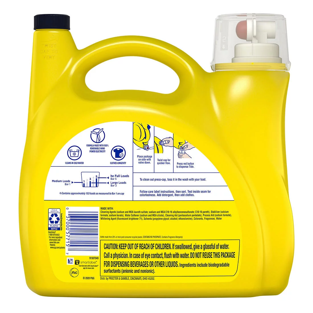 Tide Simply Clean and Fresh Ultra Concentrated Liquid Laundry Detergent, 1 Count Per Pack 20 fl oz.