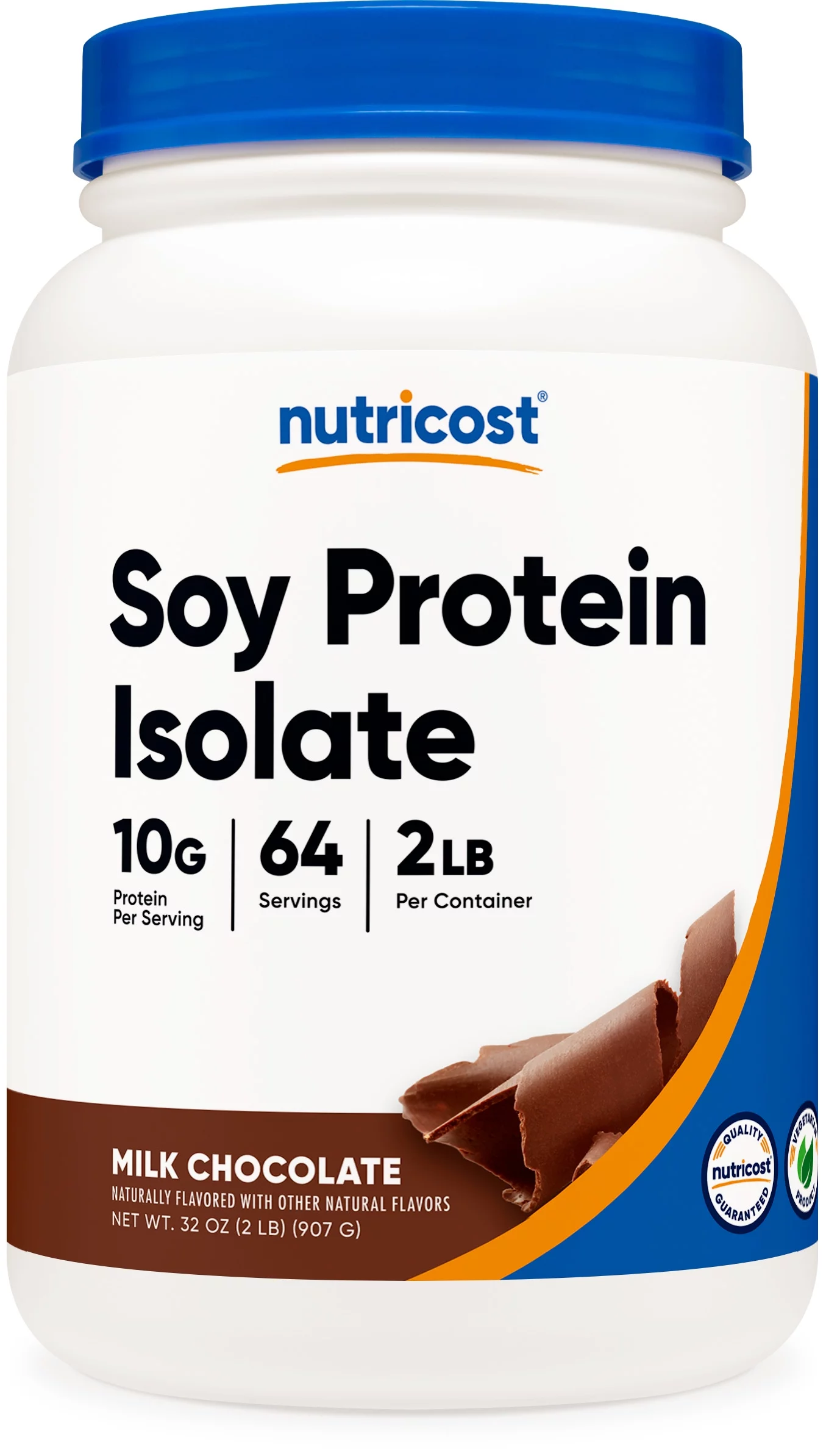 Nutricost Soy Protein Powder Supplement, 2 LB Chocolate, 10 Grams Protein Per Serving