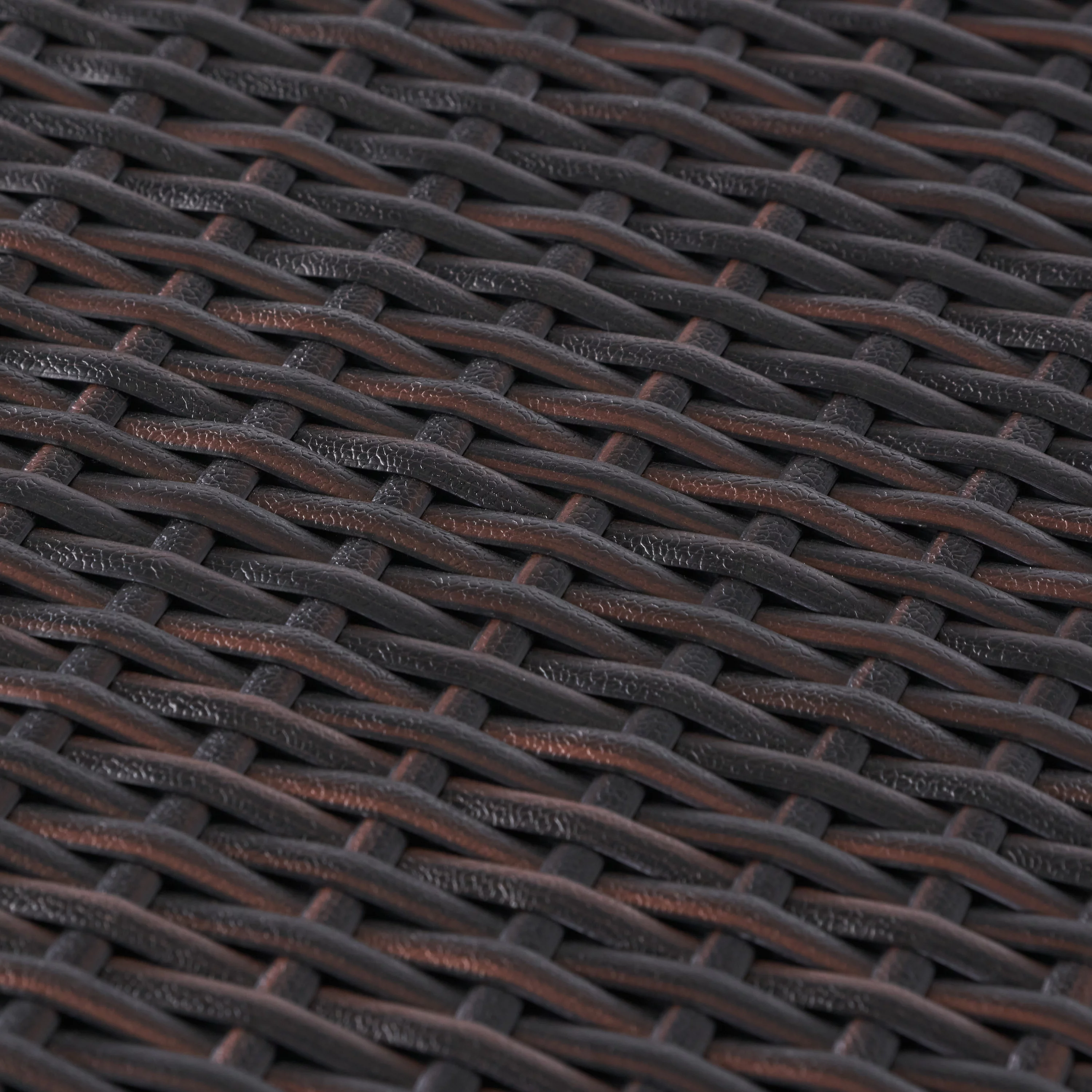 Mogul Round Wicker Barrel Side Table, Multibrown