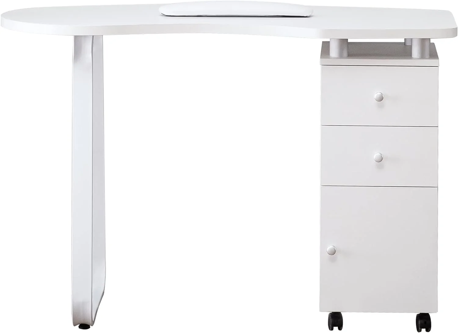 Manicure Nail Table Spa Beauty Salon Station Professional Nail Desk 0422 (White)