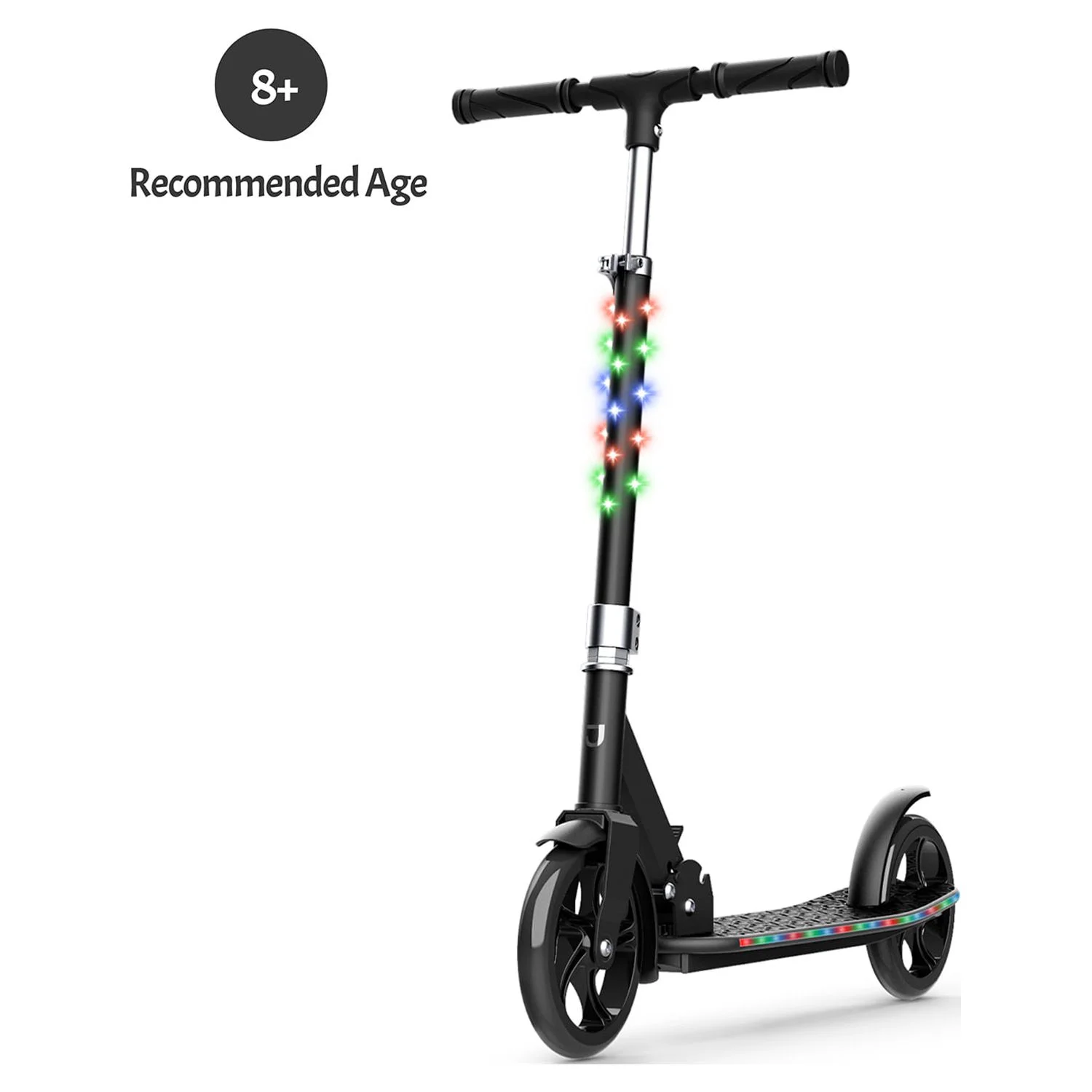 Jetson Jupiter Jumbo 2-Wheel Kick Scooter, Black, Ages 8+