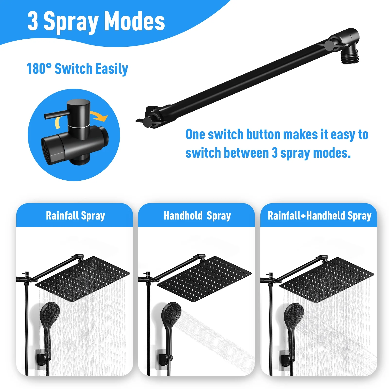 Amobro Luxury Dual Showerhead Combo,12