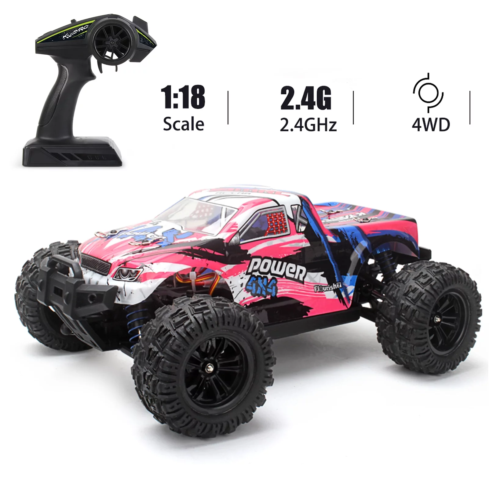 Htovila RC Car,RC Car Crawler Speed Vehicle Off-Road Remote Crawler Car Terrain 4WD KYAMRC 1 18 Terrain 4WD Off-Road ERYUE Off Road RC Remote Car KY-2819A RC Speed Terrain Road RC Speed 18 Scale RC