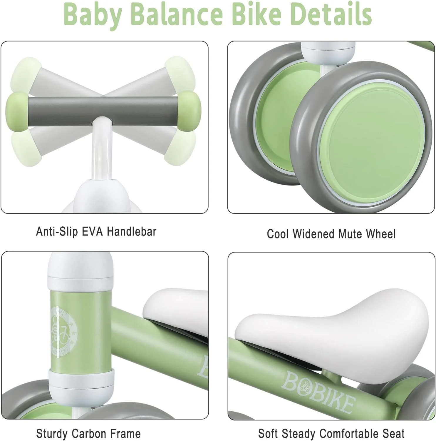 Open Box BOBIKE Baby Balance Bike Toys for 10-24 Months Kids - MACARON GREEN