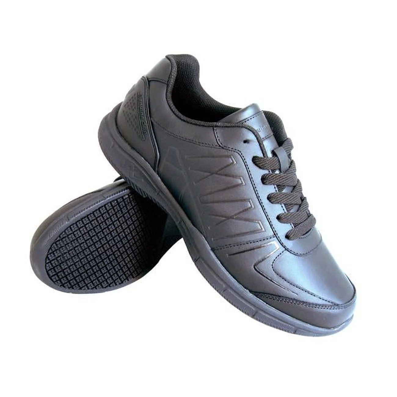 Mens Slip-Resistant Athletic Work Shoe - Black - Size 7.5