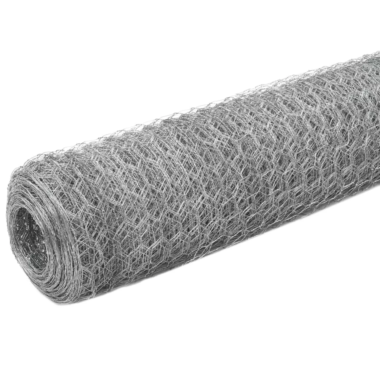 Dcenta Chicken Wire Fence Galvanized Steel 82'x3.9' Silver