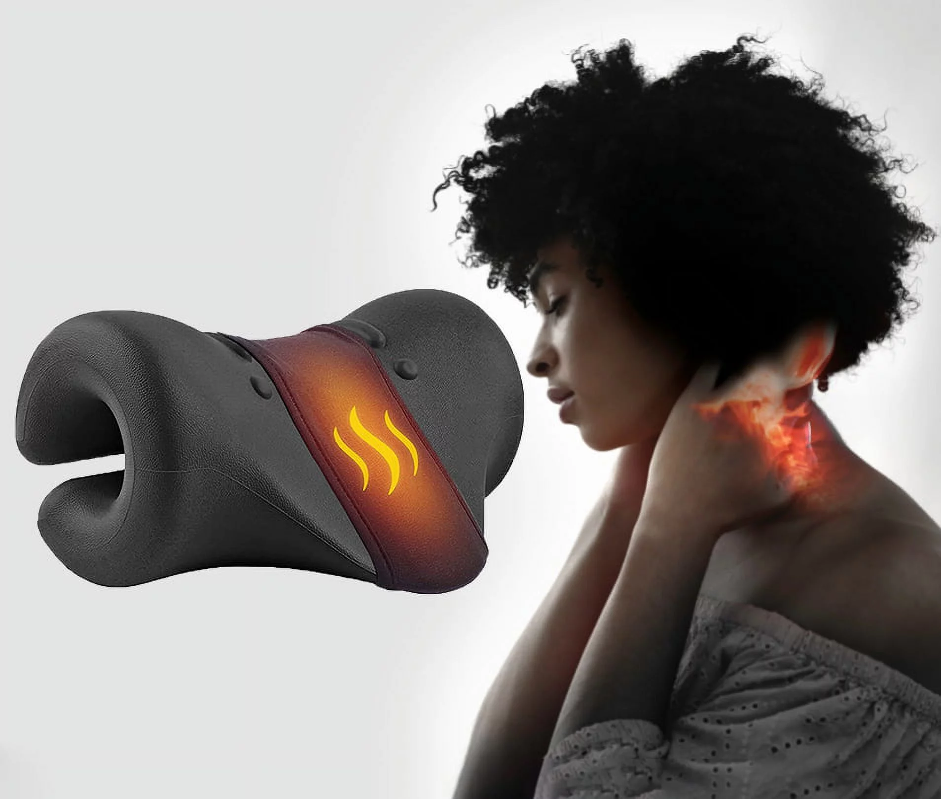 Neck Stretcher Neck and Shoulder Relaxer,Portable Cervical Traction Device,Neck Posture Corrector Chiropractic Pillow for Cervical Spine Alignment