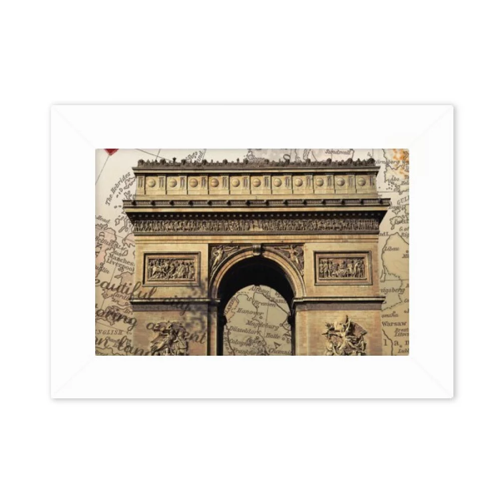 Arch Of Triumphal Best Paris Photo Mount Frame Picture Art Painting Desktop 5x7 inch