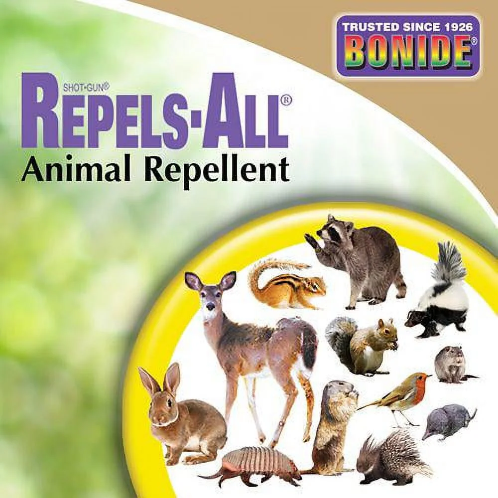 Bonide Repels-All Animal Repellent Granules, 3 lbs. Ready-to-Use Deer and Rabbit Repellent, Deter Pests from Lawn and Garden
