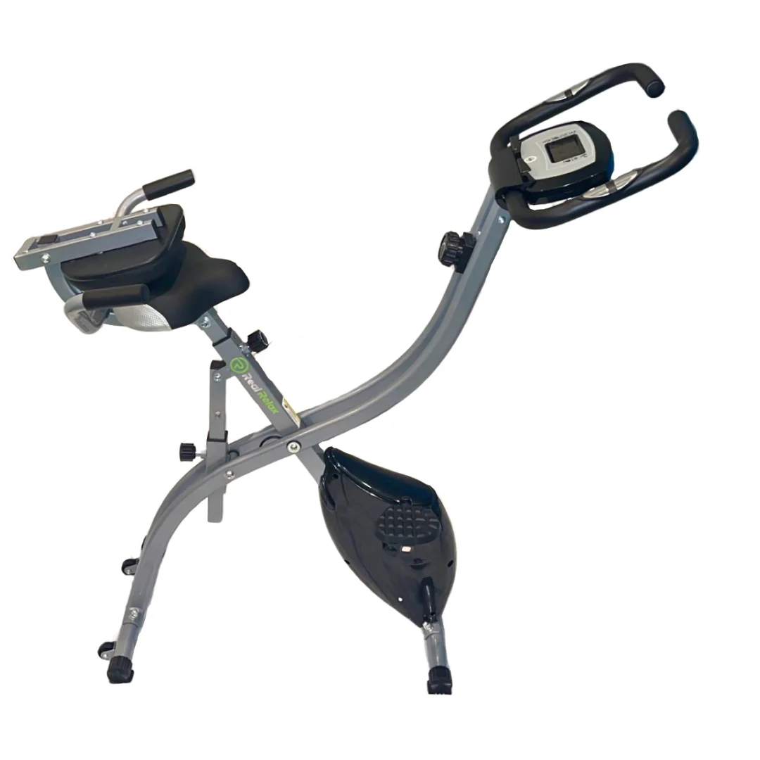 Foldable X Bike 260 LBS Capacity Fitness Folding Stationary Indoor Cycling Bike Recumbent Bicycle