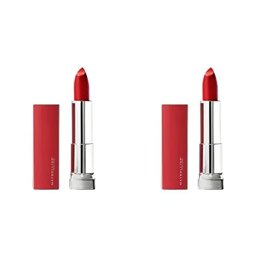 Maybelline New York Color Sensational Made For All Lipstick, Crisp Lip Color & Hydrating Formula, Red For Me, Red, 0.06 Oz (Pack Of 2)