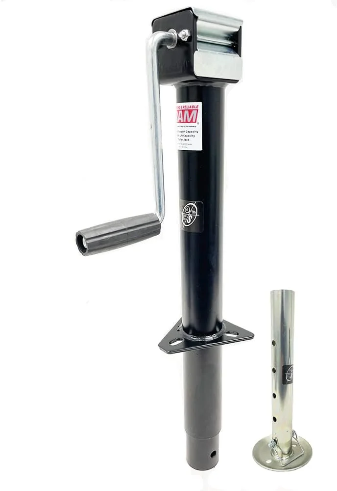5,000 lbs Side Wind A-Frame Trailer Jack w/Zinc Adjustable Drop Leg