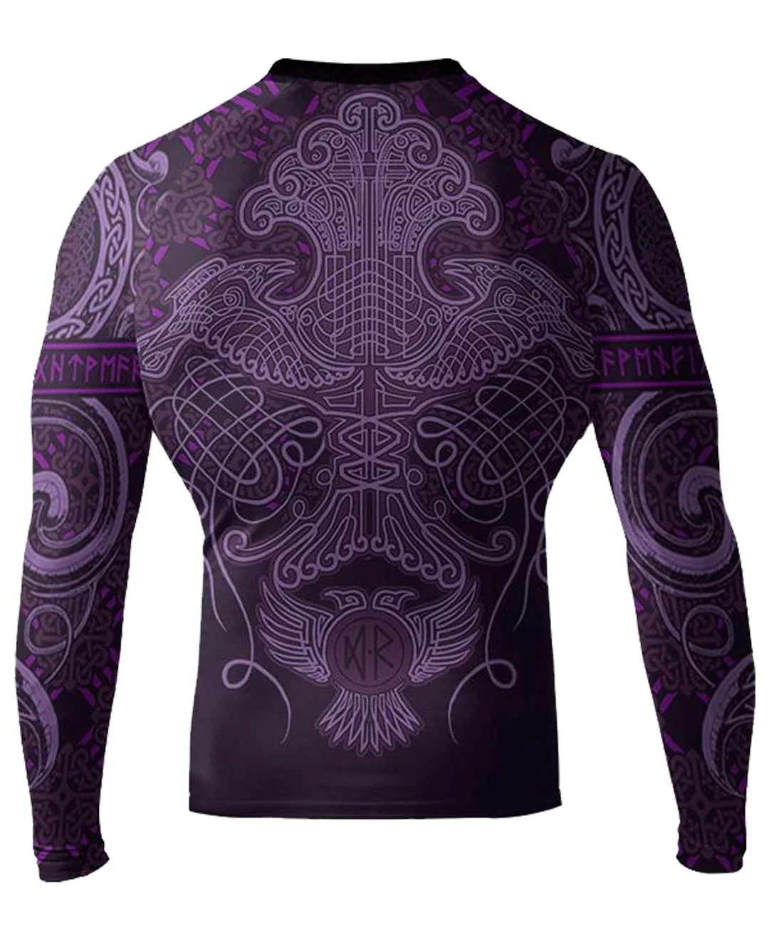Men's Nordic Purple IBJJF Approved MMA Rash Guard Large