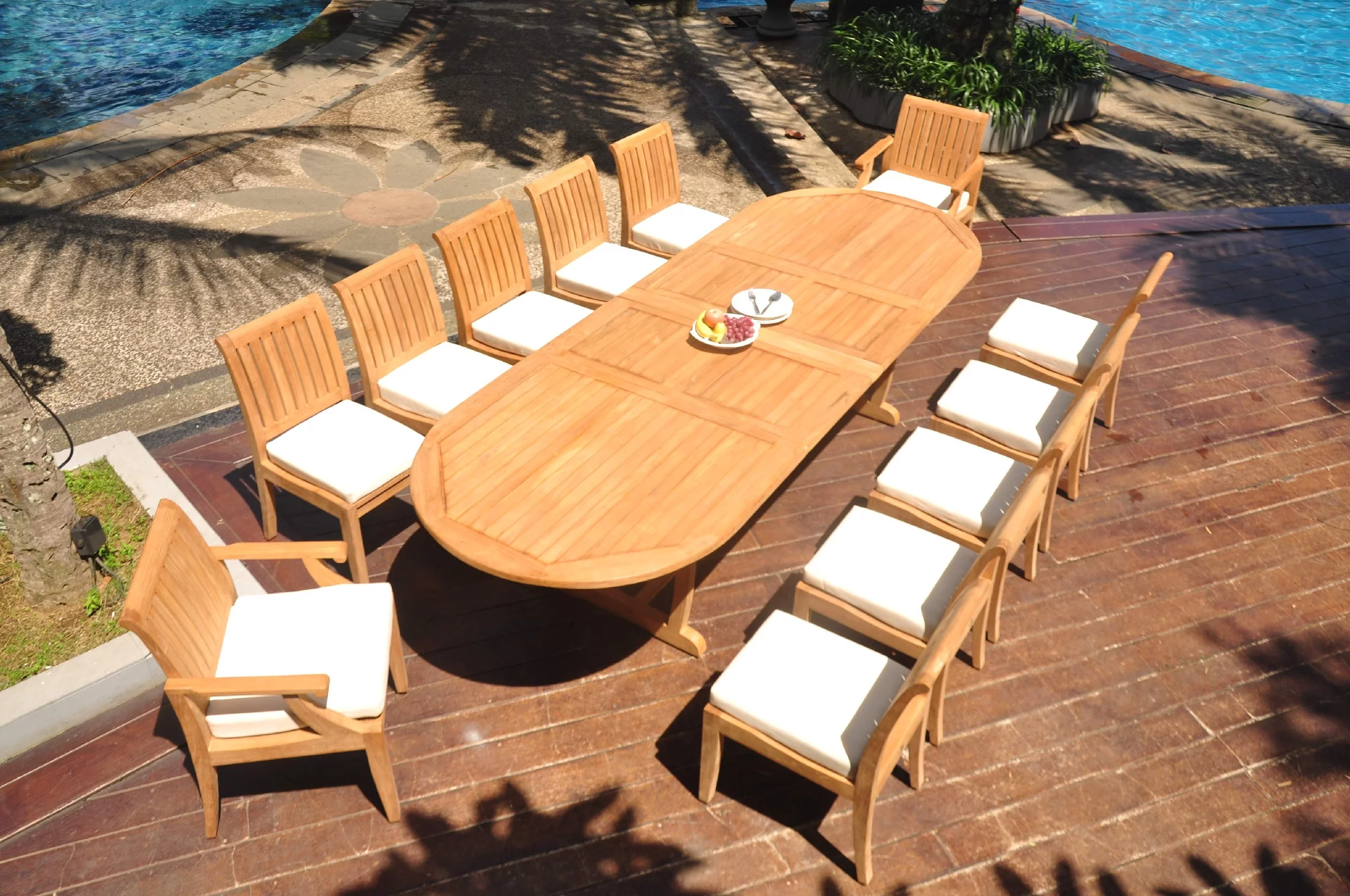 Grade-A Teak Dining Set: 12 Seater 13 Pc: 118