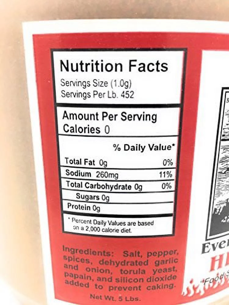 Everglades Heat Seasoning  5 lb Bulk Tub Hot & Spicy BBQ Rub