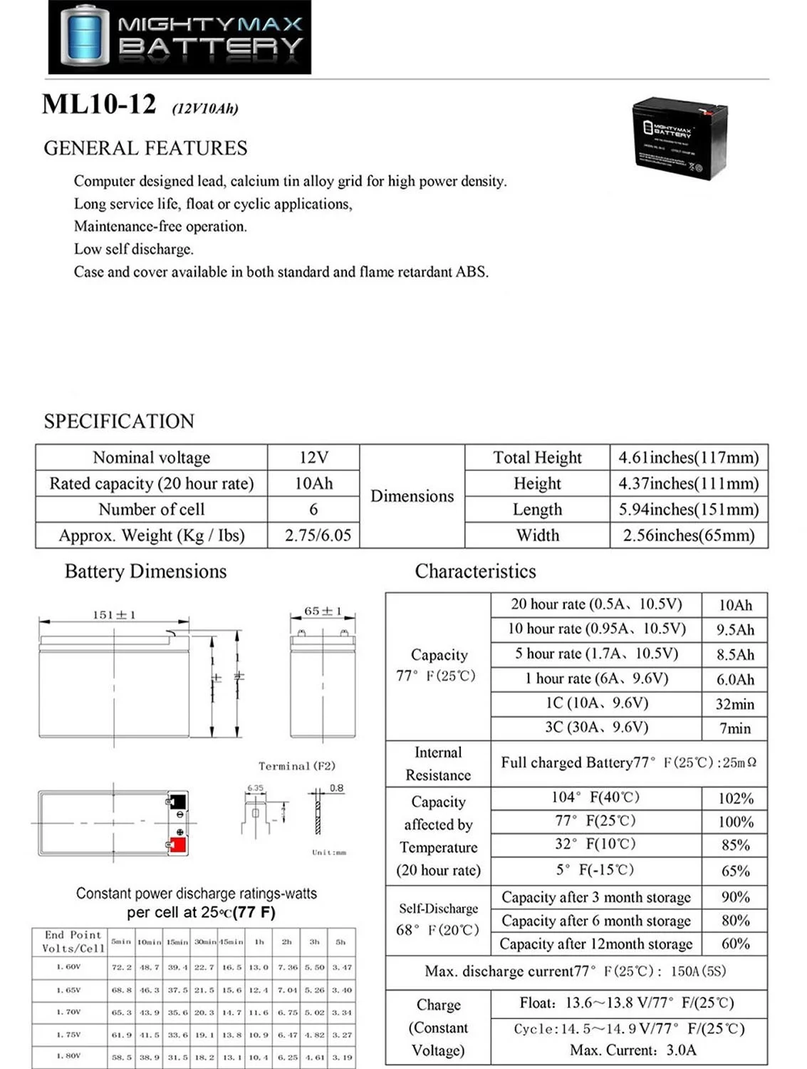 12V 10AH SLA Battery Replaces Currie Phat Phantom Scooter - 3 Pack