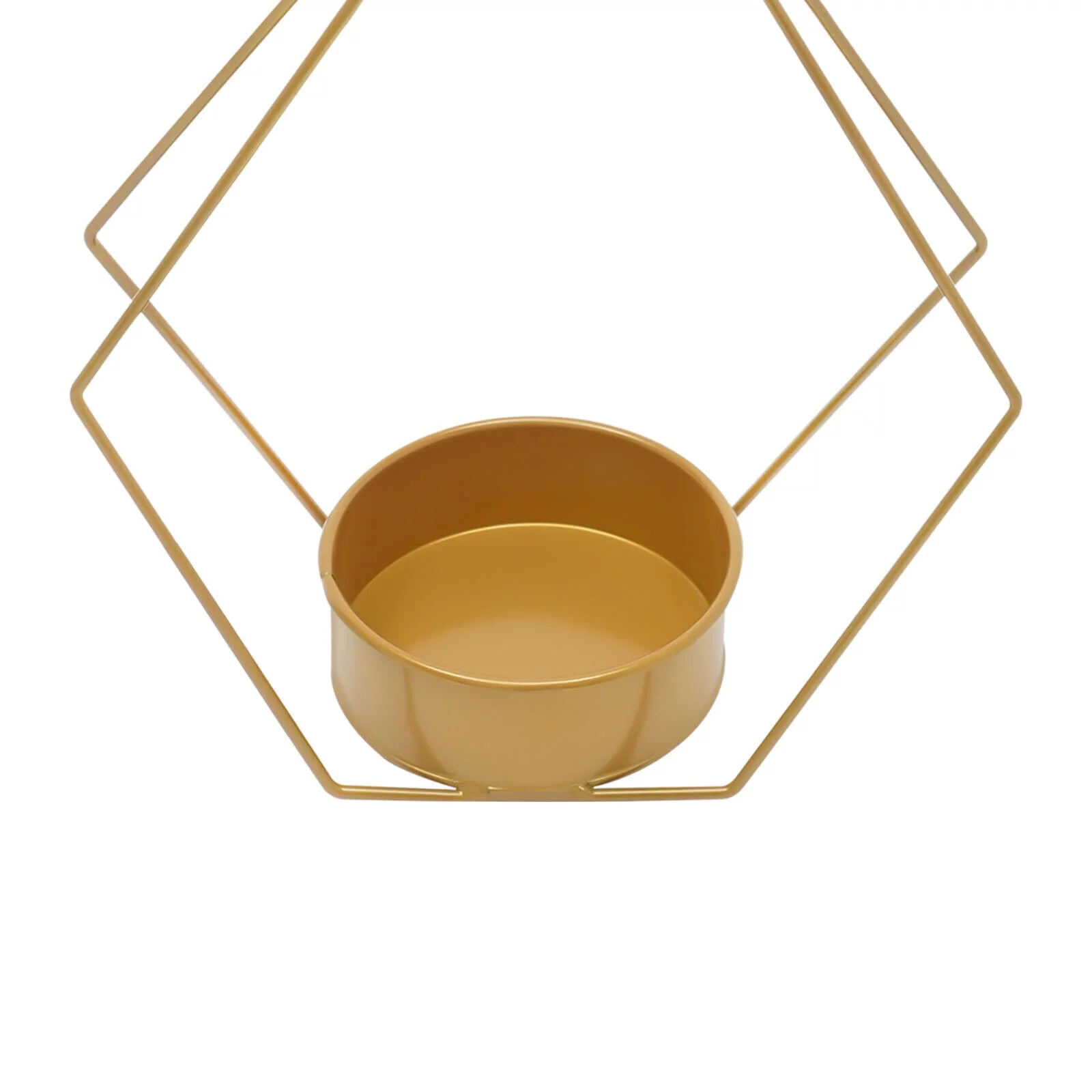 10 Pack Geometric Gold Flower Vases Diamond Shape Holder Wedding Centerpieces