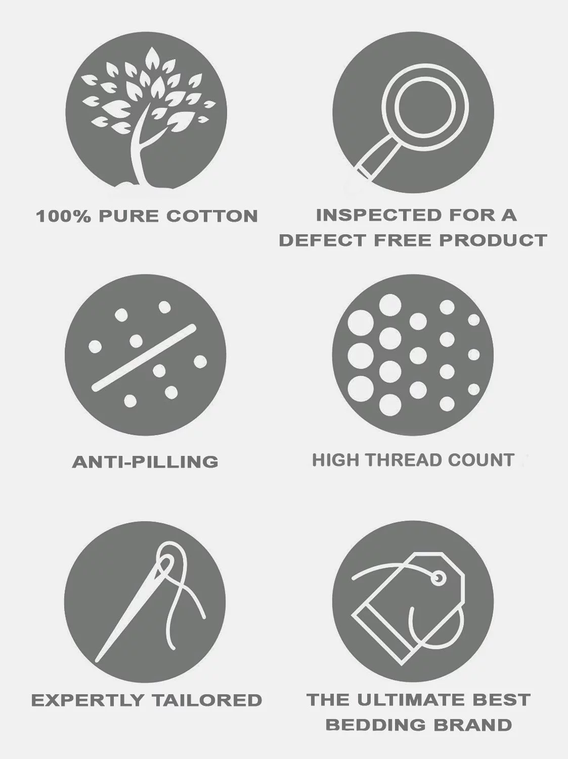 Alive Pixels Fitted Sheet White Solid 100% Cotton 1Pc 14